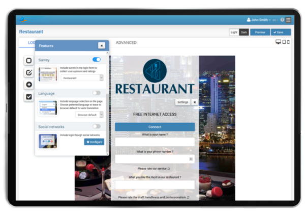Restaurant WiFi Tablet